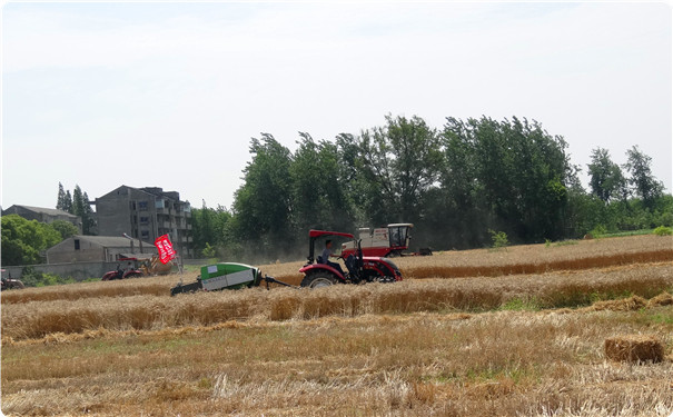 仙桃秸稈綜合利用撿拾打捆現場會
