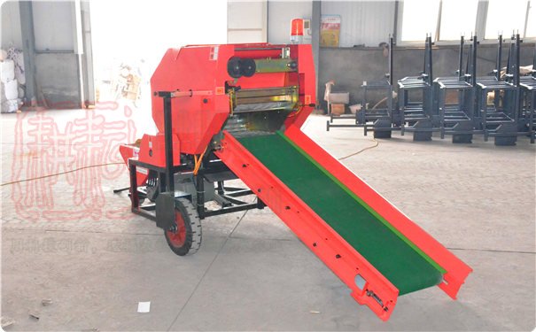 玉米秸稈青貯打捆包膜一體機